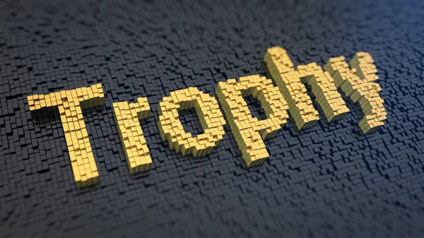 Trophy cubics word — Stock Photo, Image