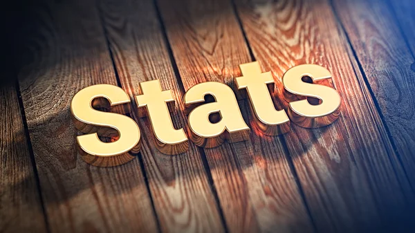 Word Stats op houten planken — Stockfoto