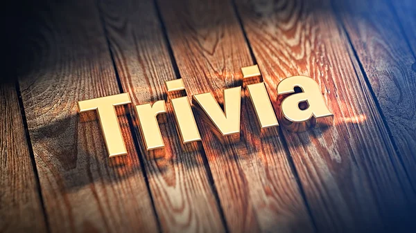 Word Trivia op houten planken — Stockfoto