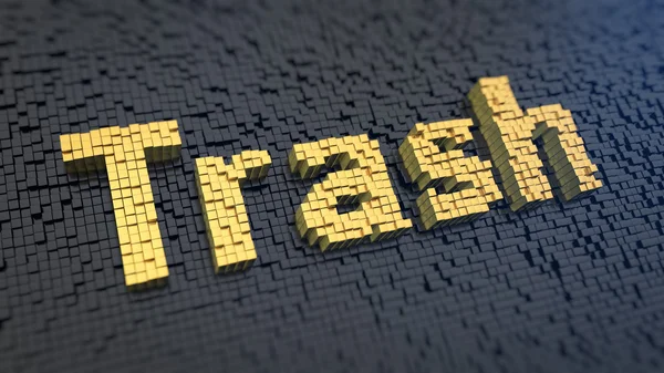 Trash cubics word — Stock Photo, Image