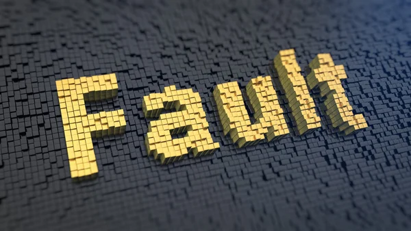 Fault cubics word — Stock Photo, Image