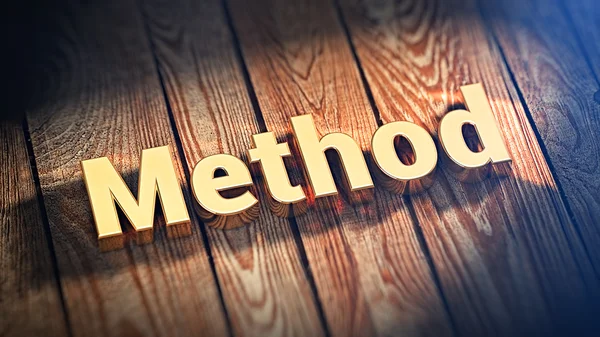 Metodo Word su assi di legno — Foto Stock