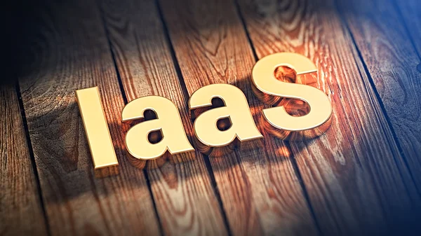 Acrónimo IaaS sobre tablones de madera —  Fotos de Stock