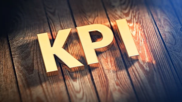 Acrónimo KPI en tablones de madera —  Fotos de Stock