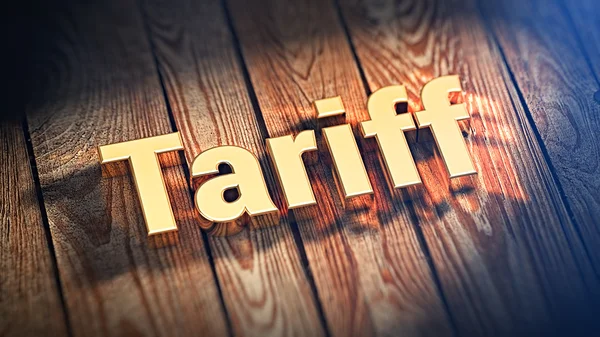 Word Tariff on wood planks — Stock Photo, Image