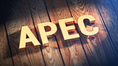 Kısaltma Apec ahşap plakalar üzerinde