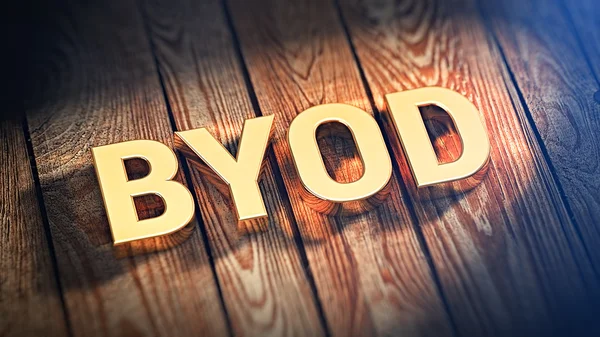 Acronym BYOD on wood planks — Stock Photo, Image