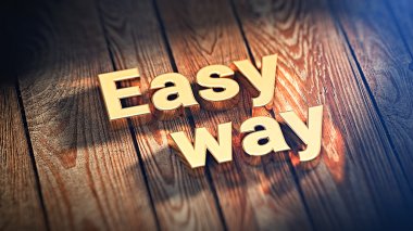 Ahşap plakalar ifade kolay yolda