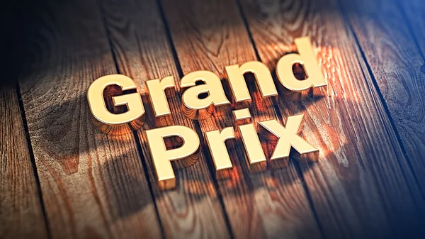 Phrase Grand Prix sur planches de bois — Photo