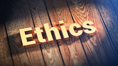 Word etik ahşap plakalar üzerinde