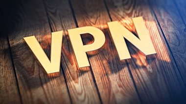 Kısaltma Vpn ahşap plakalar üzerinde