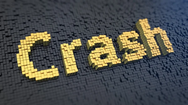 Crash cúbica palavra — Fotografia de Stock