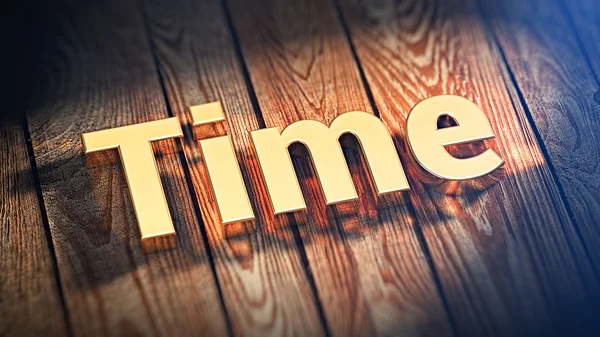 Word Time on wood planks — Stock Photo, Image