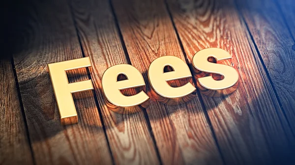 Word Fees on wood planks — Stock Photo, Image