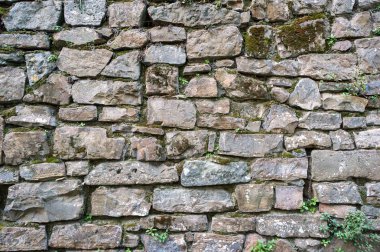 Taş duvar tuğla dokusu