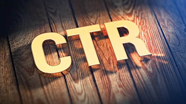 Acronym CTR on wood planks — Stock Photo, Image