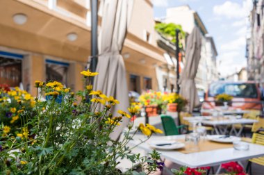 Sokak kafe görünümü