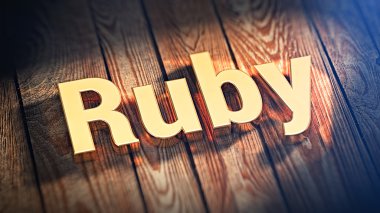 Word Ruby on ahşap plakalar