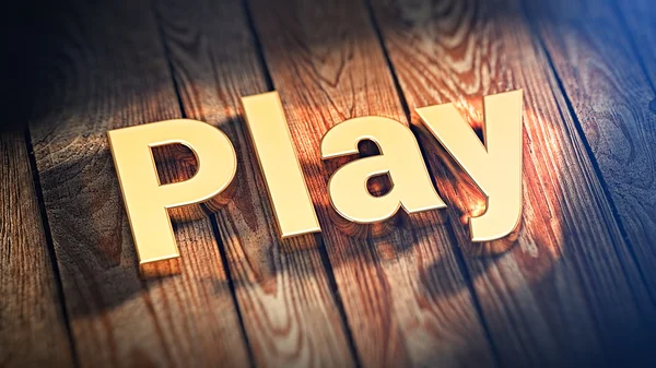 Word Play on wood planks — Stock Photo, Image