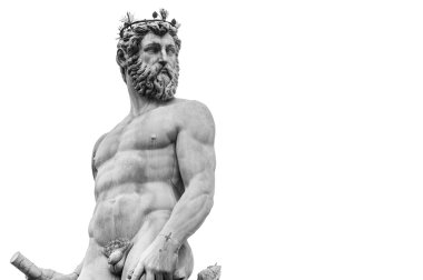 Neptune heykel izole