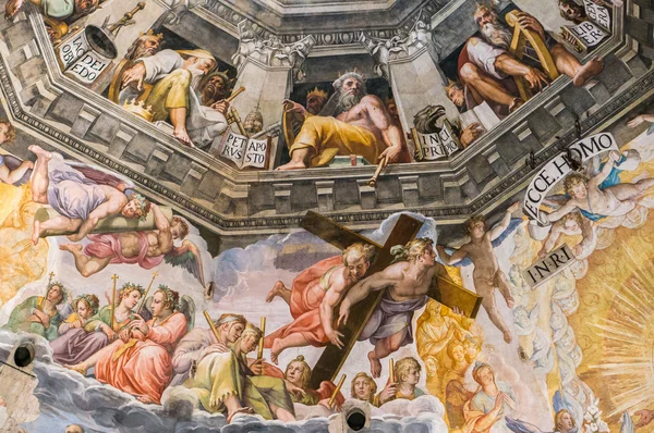 O Juízo Final de Giorgio Vasari, detalhe da cúpula de — Fotografia de Stock