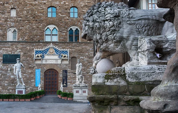 Vstup do Palazzo Vecchio — Stock fotografie