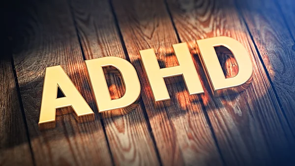 Acronym ADHD on wood planks — Stock Photo, Image