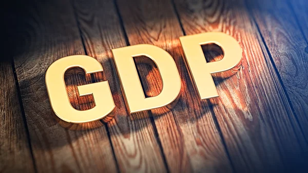 Acrónimo PIB en tablones de madera — Foto de Stock