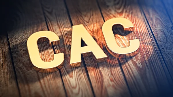 Acronimo CAC su assi di legno — Foto Stock