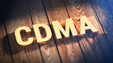 Kısaltma Cdma ahşap plakalar üzerinde