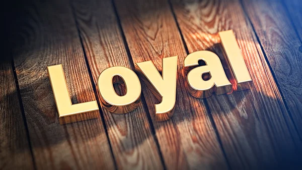 Word Loyal on wood planks — Stock Photo, Image