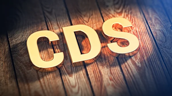Akronym CD-skivor på trä plankor — Stockfoto
