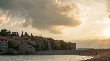 Timelapse: Karadağ 'ın Sveti Stefan kentinde şaşırtıcı gün batımı