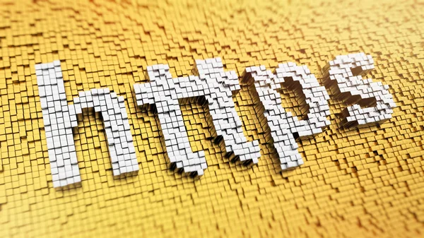 HTTPS pixelado — Foto de Stock