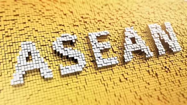 Pixelated ASEAN — Stock Photo, Image