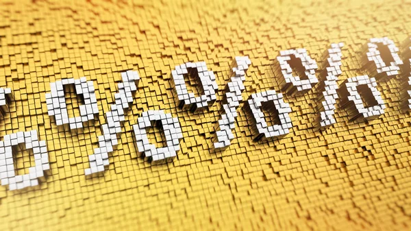 Pixelated percents row — Stock Photo, Image