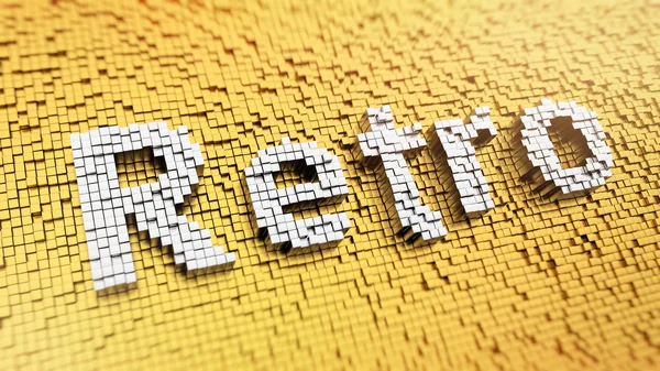 Pixelatert Retro – stockfoto