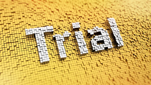 Pixelated Trial — Stock Photo, Image