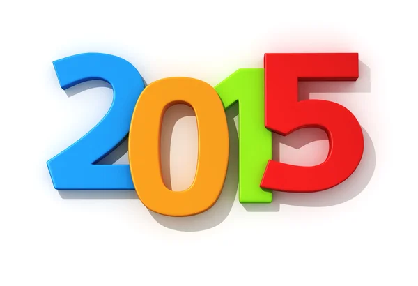 Multicolored 2015 year — Stock Photo, Image