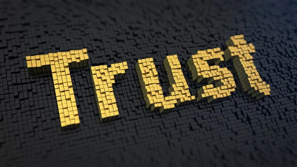 Кубики доверия — стоковое фото