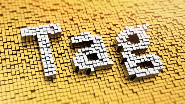 Pixelated Tag — Stock Photo, Image