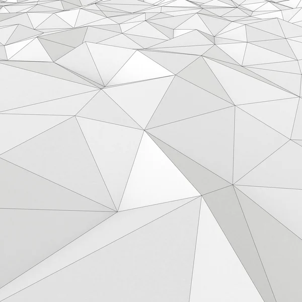 Superficie poligonale bianca — Foto Stock