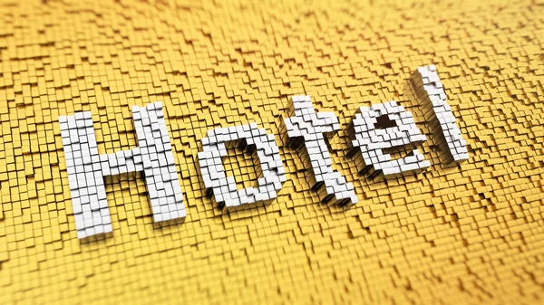 Verpixeltes Hotel — Stockfoto