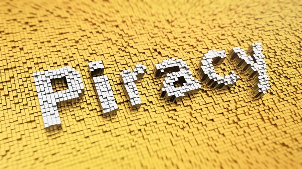 Piratería pixelada — Foto de Stock