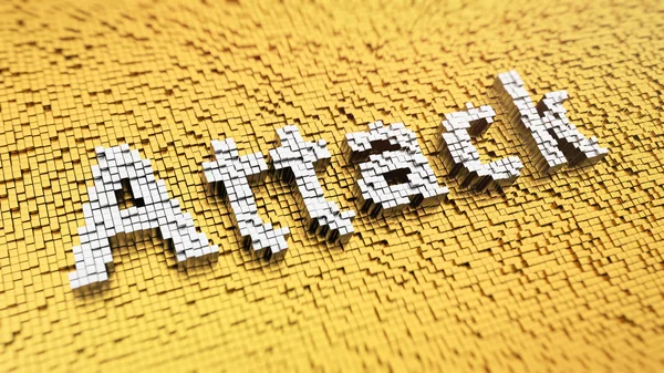 Ataque pixelado — Foto de Stock