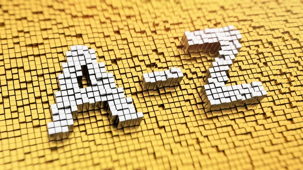 Pixelated A-Z — Stock Photo, Image