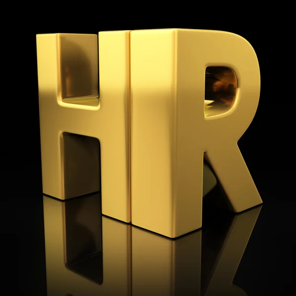 HR gold letters — Stock Photo, Image