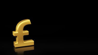 İngiliz Lirası siyah slayt