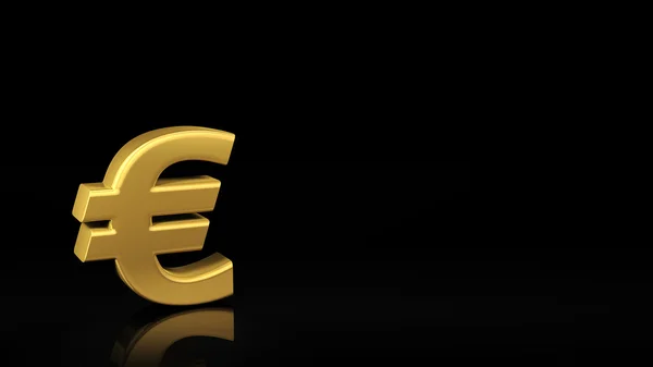 Euro black slide — Stock Photo, Image