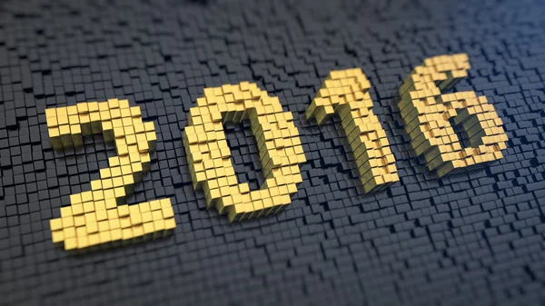 Ano 2016 cúbicas — Fotografia de Stock